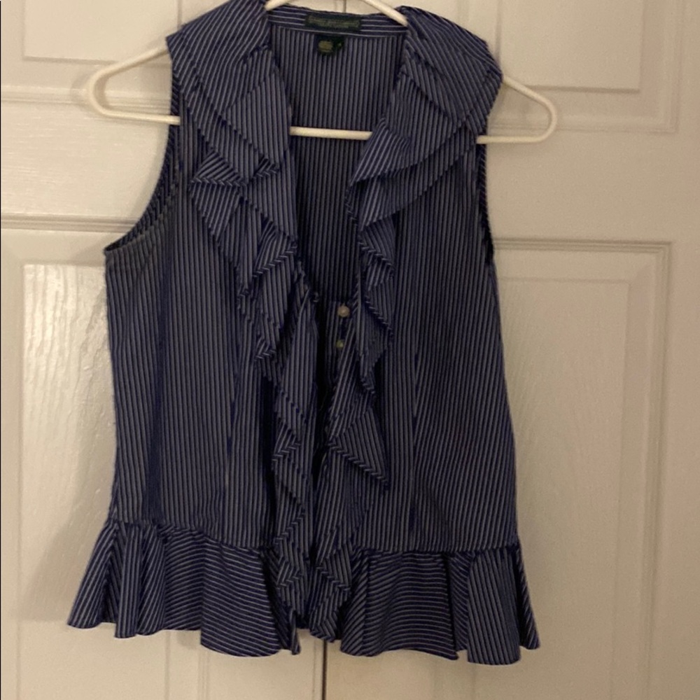 Womens Ralph Lauren ruffled Blouse
